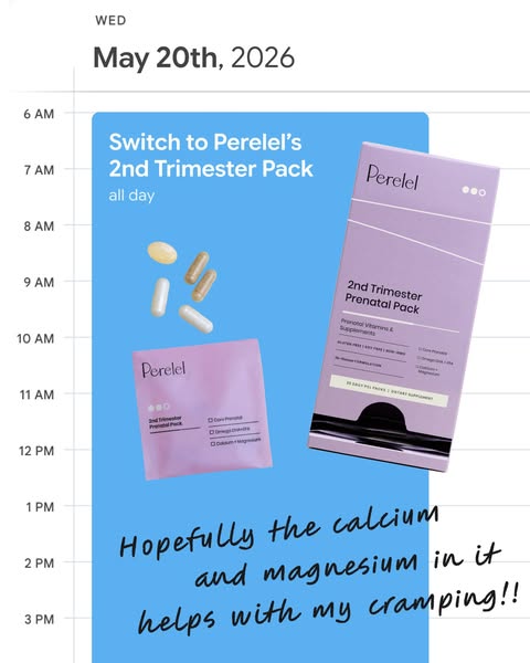 Perelel ad: Second Trimester Support, Simplified