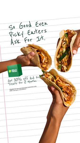 HelloFresh ad: Dinnertime sorted