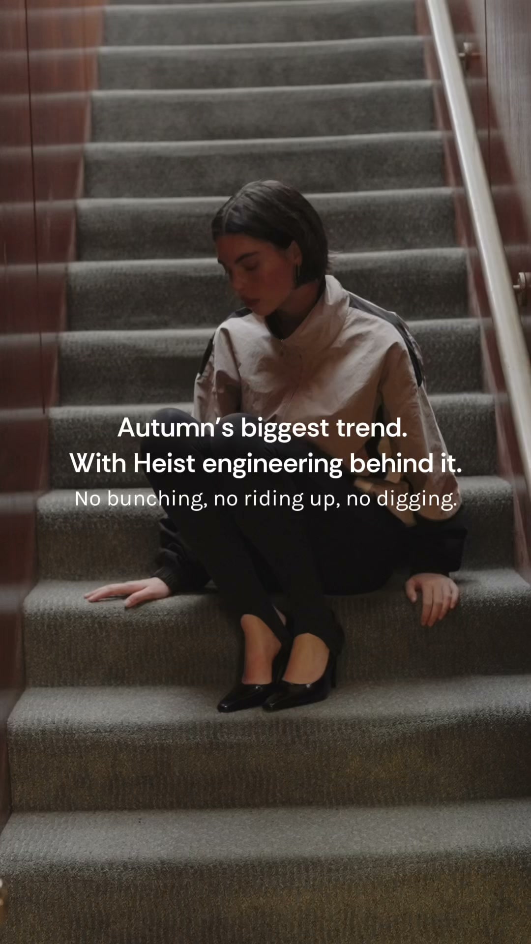 Heist Studios ad: One of the season's most-wanted shapes, done the Heist way.