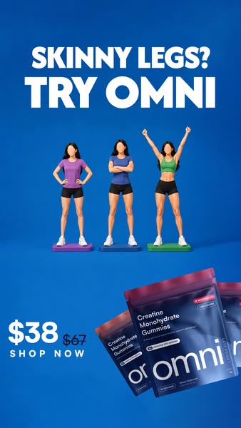 OMNI Longevity ad: Real Creatine - 43% OFF TODAY 👉