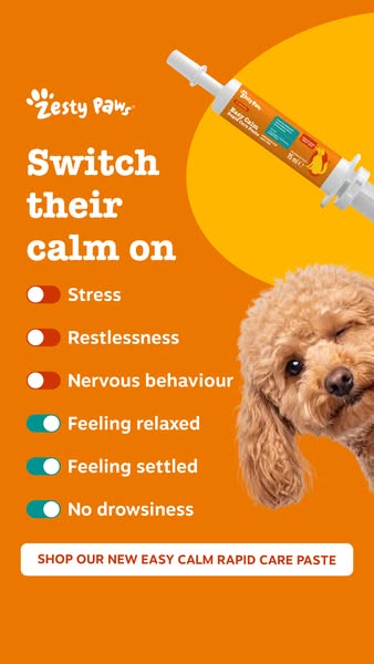 Zesty Paws UK ad: Stress coming? Be ready.