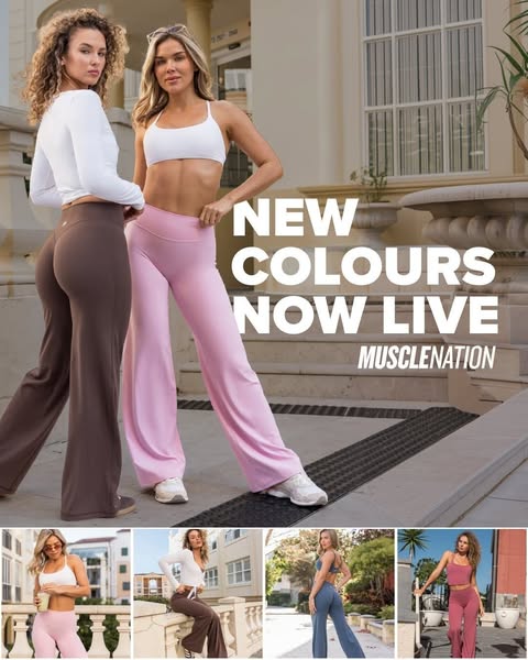 Muscle Nation ad: Maple, Sapphire, Vintage Pink, Cola