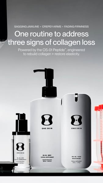 OneSkin ad: Smoother, firmer skin from head to toe
