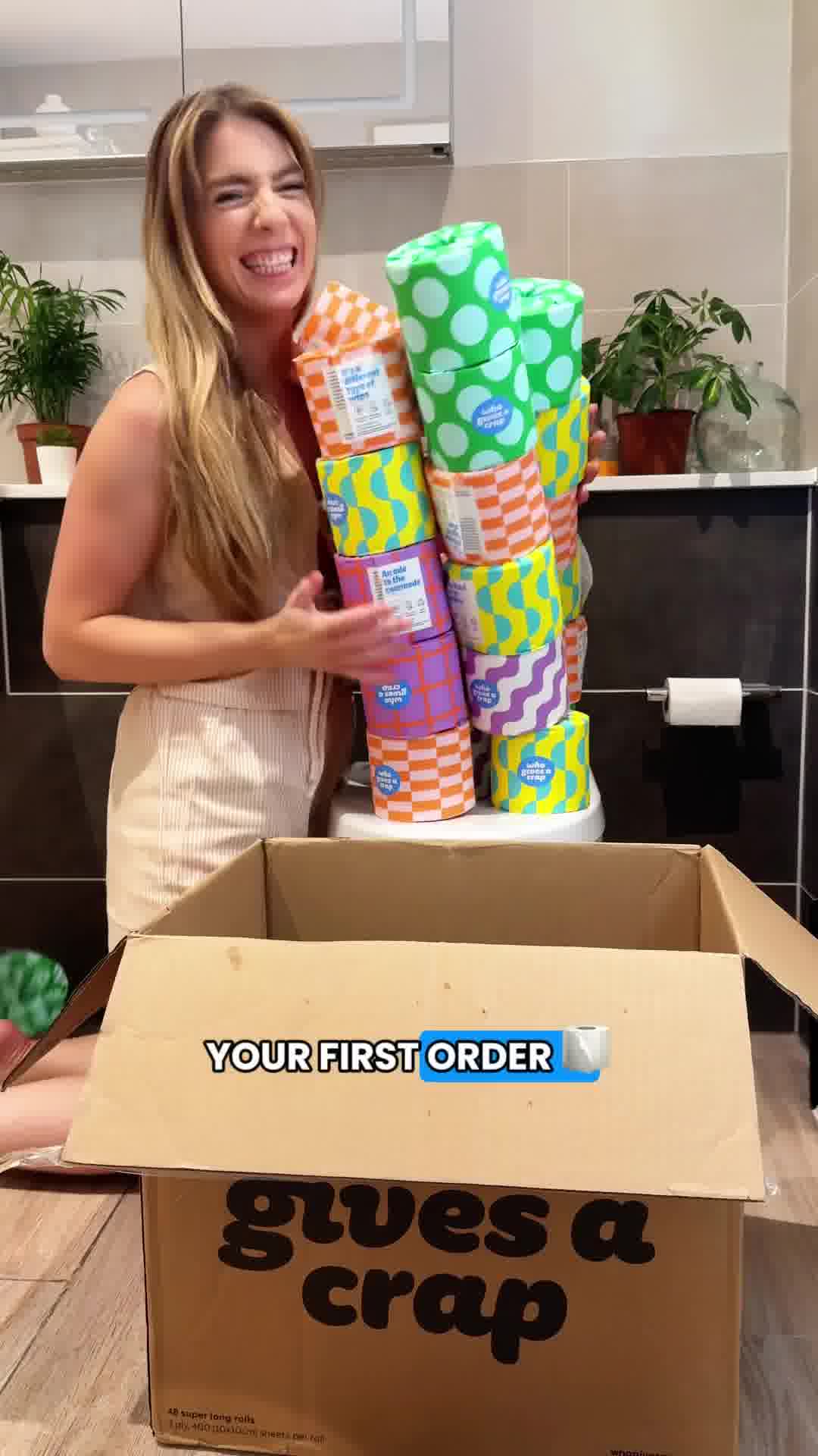 Who Gives A Crap ad: 48 rolls = 12 months of TP