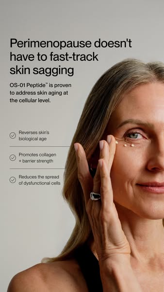 OneSkin ad: Fight skin aging at the source with OS-01 FACE