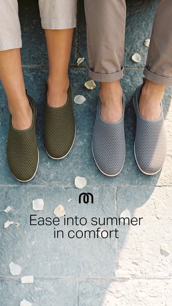 mahabis ad: mahabis Solar is the slipper made for warmer days. Lightweight, breathable and effortless to wear, it's comfort designed for summer living.