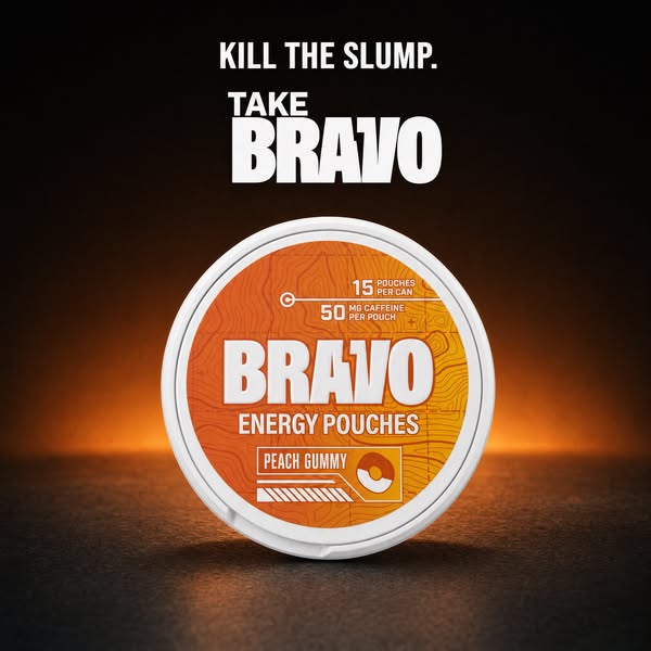 BRAVO Energy Pouches ad: KILL THE SLUMP.