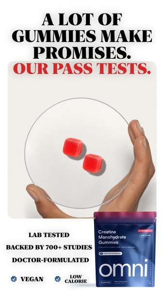 OMNI Longevity ad: Creatine Made Delicious 🍉 🍑