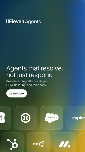 ElevenLabs ad: Built to Resolve. Not Just Respond