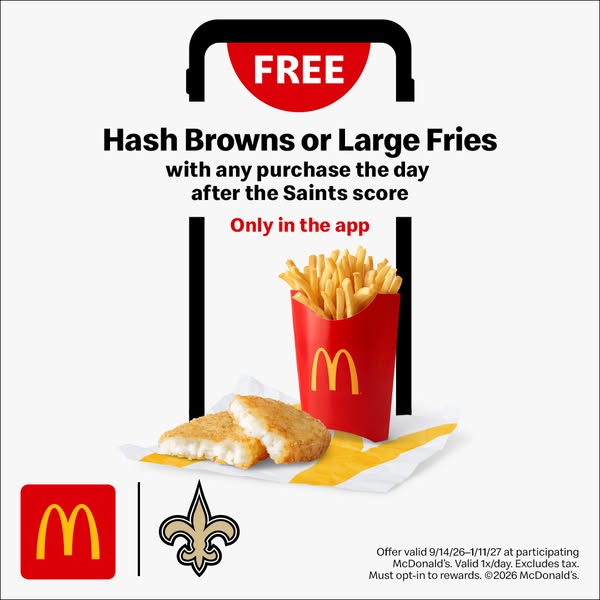 McDonald's ad: Let’s go Saints