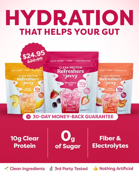 Javvy ad: 🍓 Javvy's Protein Refreshers Are Here!!