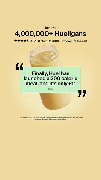 Huel ad: The weight-loss habit that sticks
