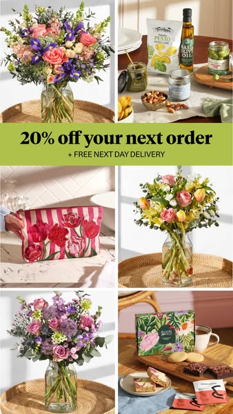 Bloom & Wild ad: 20% off your next order