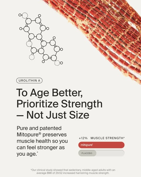 Timeline Longevity ad: Improve Muscle Health With Mitopure®