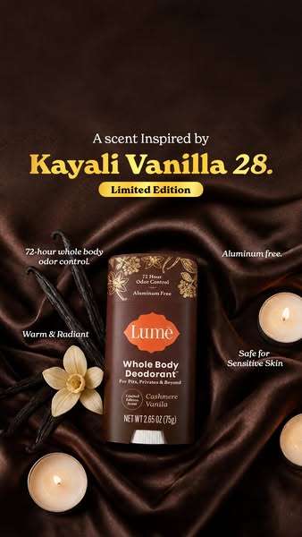 Lume Deodorant ad: Save up to 26% on the Seasonal Edit