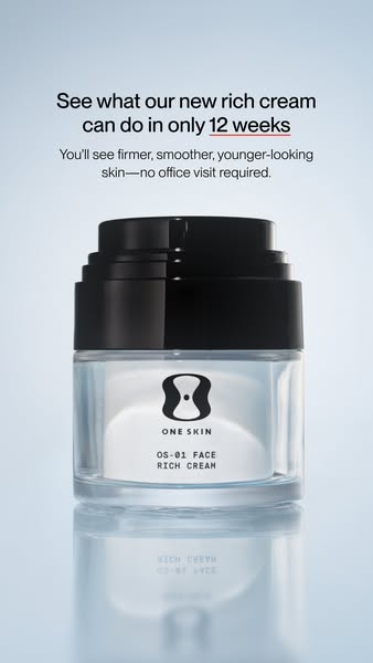 OneSkin ad: NEW OS-01 FACE RICH CREAM