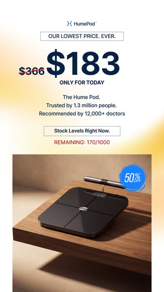Hume Health ad: 98% DEXA Accuracy