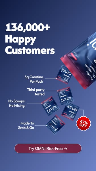OMNI Longevity ad: Real Creatine - 43% OFF TODAY 👉