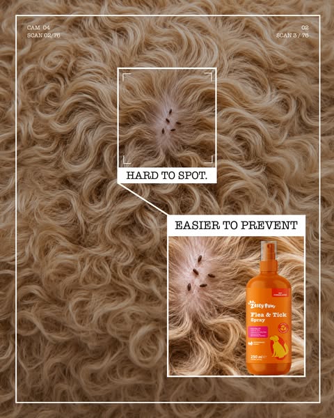 Zesty Paws UK ad: The spray for bath-time protesters.