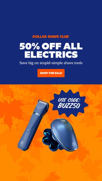 Dollar Shave Club ad: Up to 85% Off Starter Sets