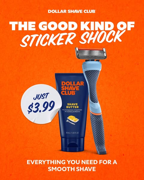 Dollar Shave Club ad: Our Bundle. Your Joy.