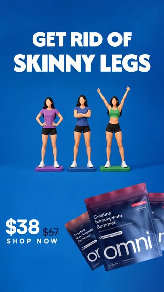 OMNI Longevity ad: Real Creatine - 43% OFF TODAY 👉