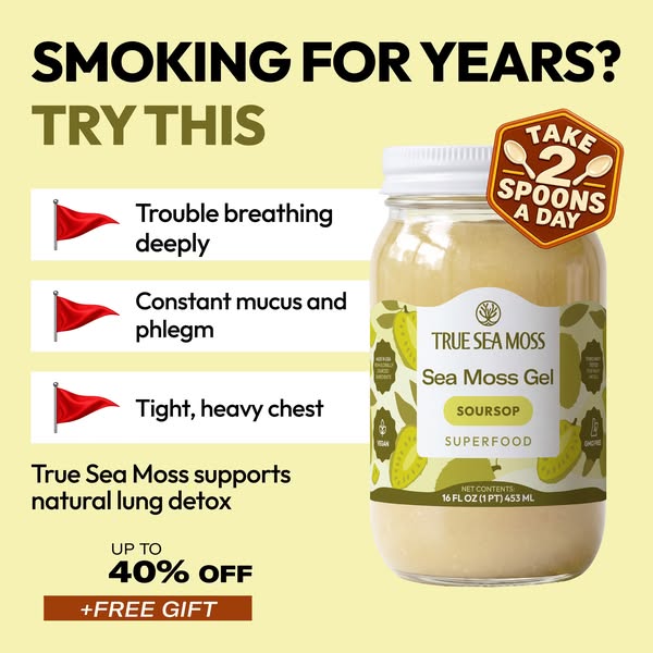 True Sea Moss Health ad: Nature's Finest Superfood: Up to 40% Off + Free Gift