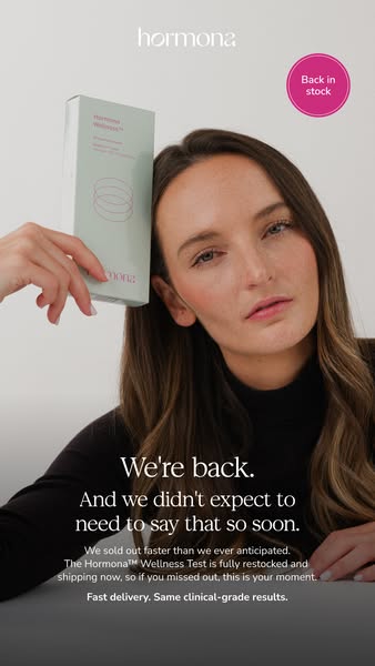 Hormona ad: Hormona™ Wellness Test Is Back 💗