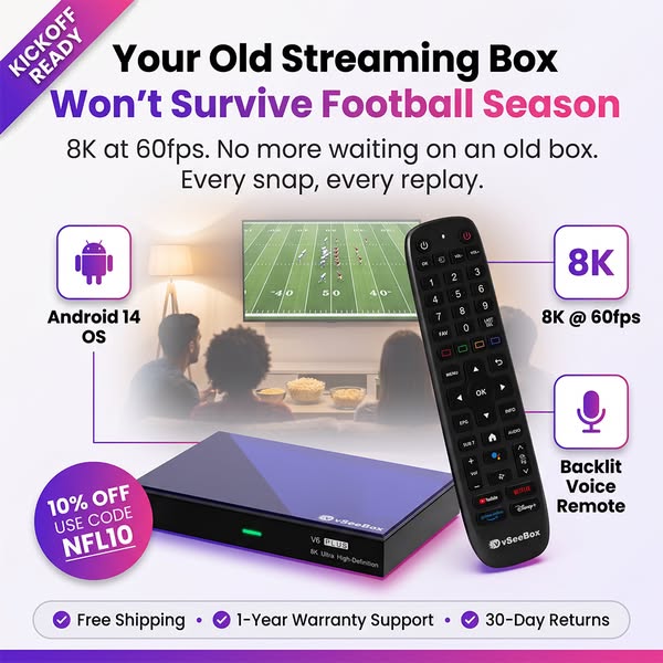 VSeebox USA ad: Kickoff Ready. Is Your Box?
