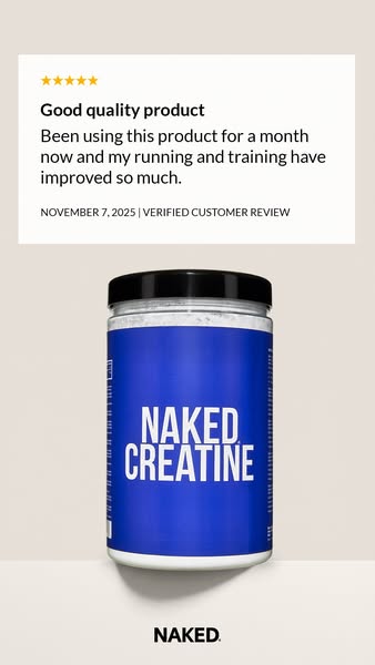 Naked Nutrition ad: Creatine Without the Clutter