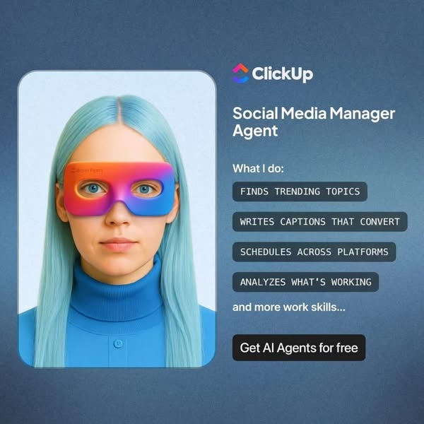 ClickUp ad: AI That Automates Work