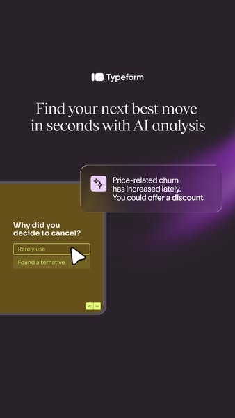 Typeform ad: Turn every response into action