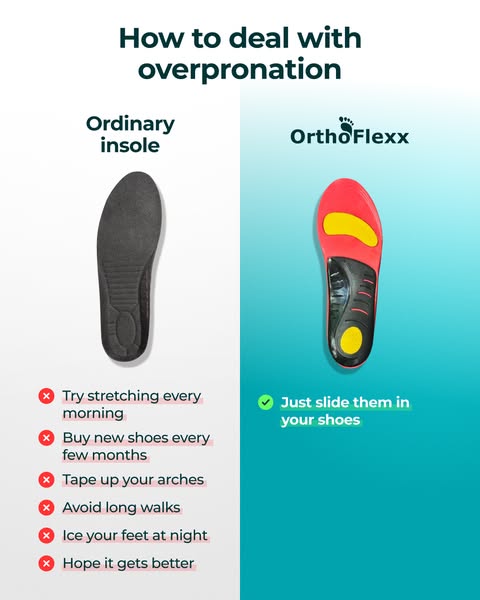 OrthoFlexx ad: Arch Support That Doesn't Collapse