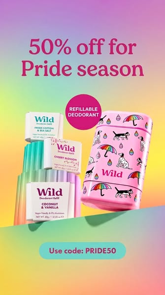 Wild ad: Wear It With Pride: 50% Off 💖