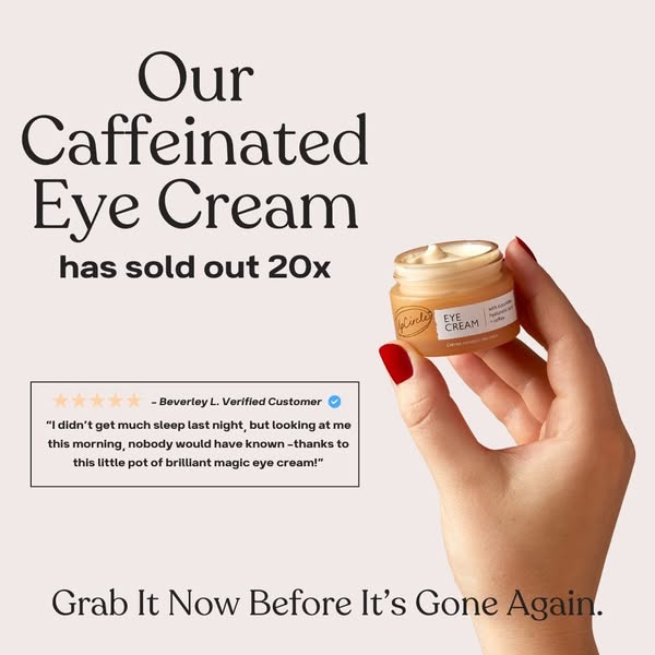UpCircle ad: "My dark circles are gone for good"☕✨