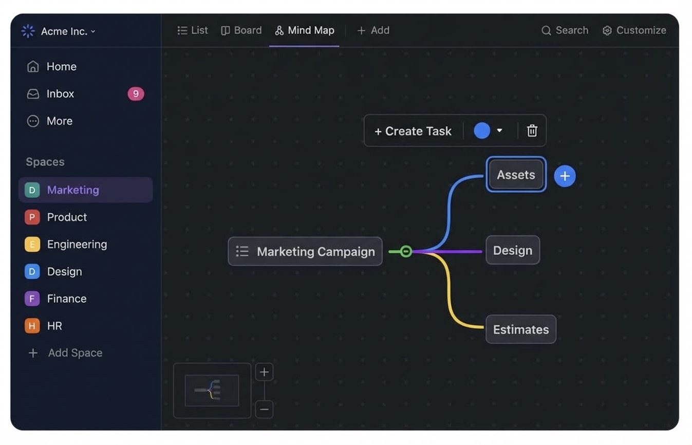ClickUp ad: Visualize your next great idea with ClickUp