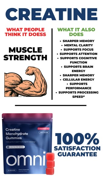OMNI Longevity ad: Creatine Made Delicious 🍉 🍑
