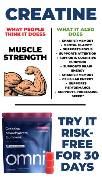 OMNI Longevity ad: Real Creatine - 43% OFF TODAY 👉