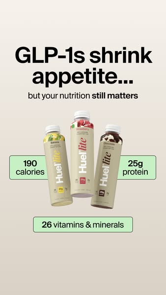 Huel ad: Lite on calories. Big on nutrition