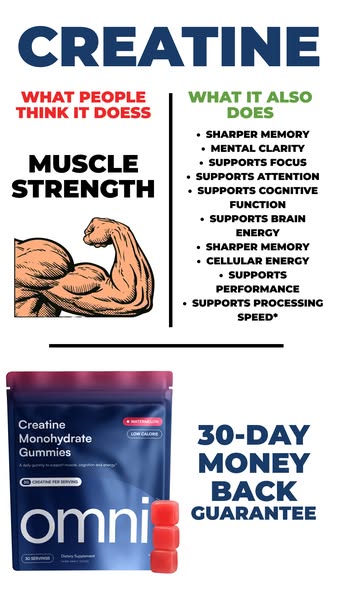 OMNI Longevity ad: Real Creatine - 43% OFF TODAY 👉