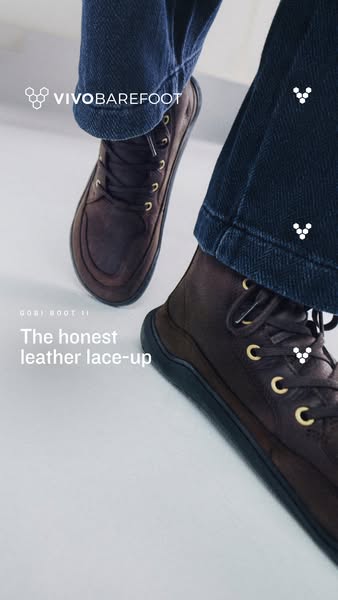 Vivobarefoot ad: A boot with a backstory