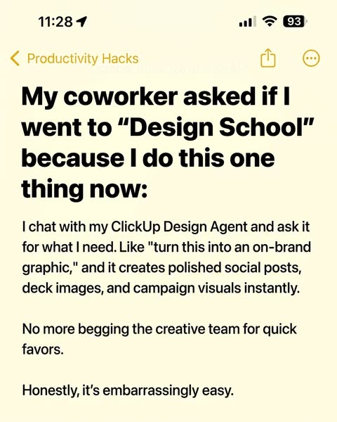 ClickUp ad: Everything is Faster In ClickUp