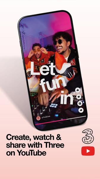 Three UK ad: Create, watch and share with Three on YouTube