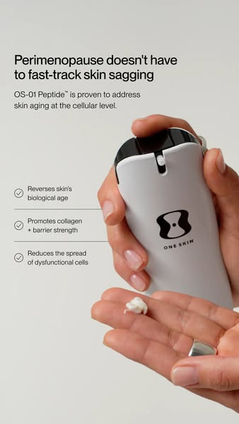 OneSkin ad: Fight skin aging at the source with OS-01 FACE