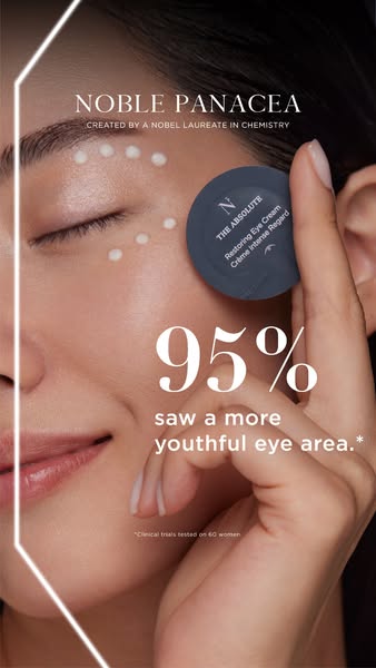 NOBLE PANACEA ad: Shop Restoring Eye Cream