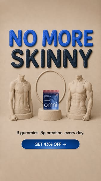 OMNI Longevity ad: Creatine Made Delicious 🍉 🍑