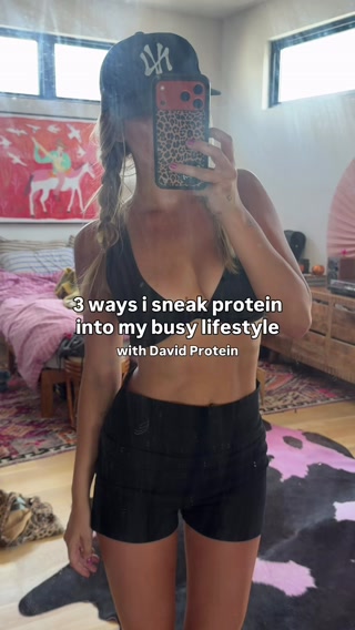 David Protein ad: 30g Protein. 140-150 Calories. <1g Sugar.