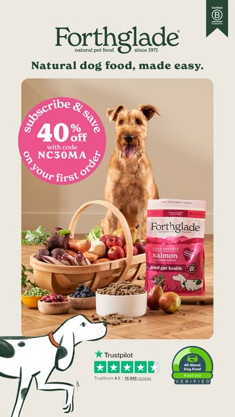 Forthglade Natural Pet Food ad: 40% off your first order!