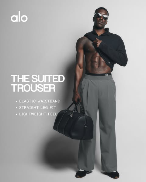 Alo Yoga ad: The Suited Trouser