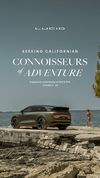 Lucid Motors ad: The All-Electric Lucid Gravity